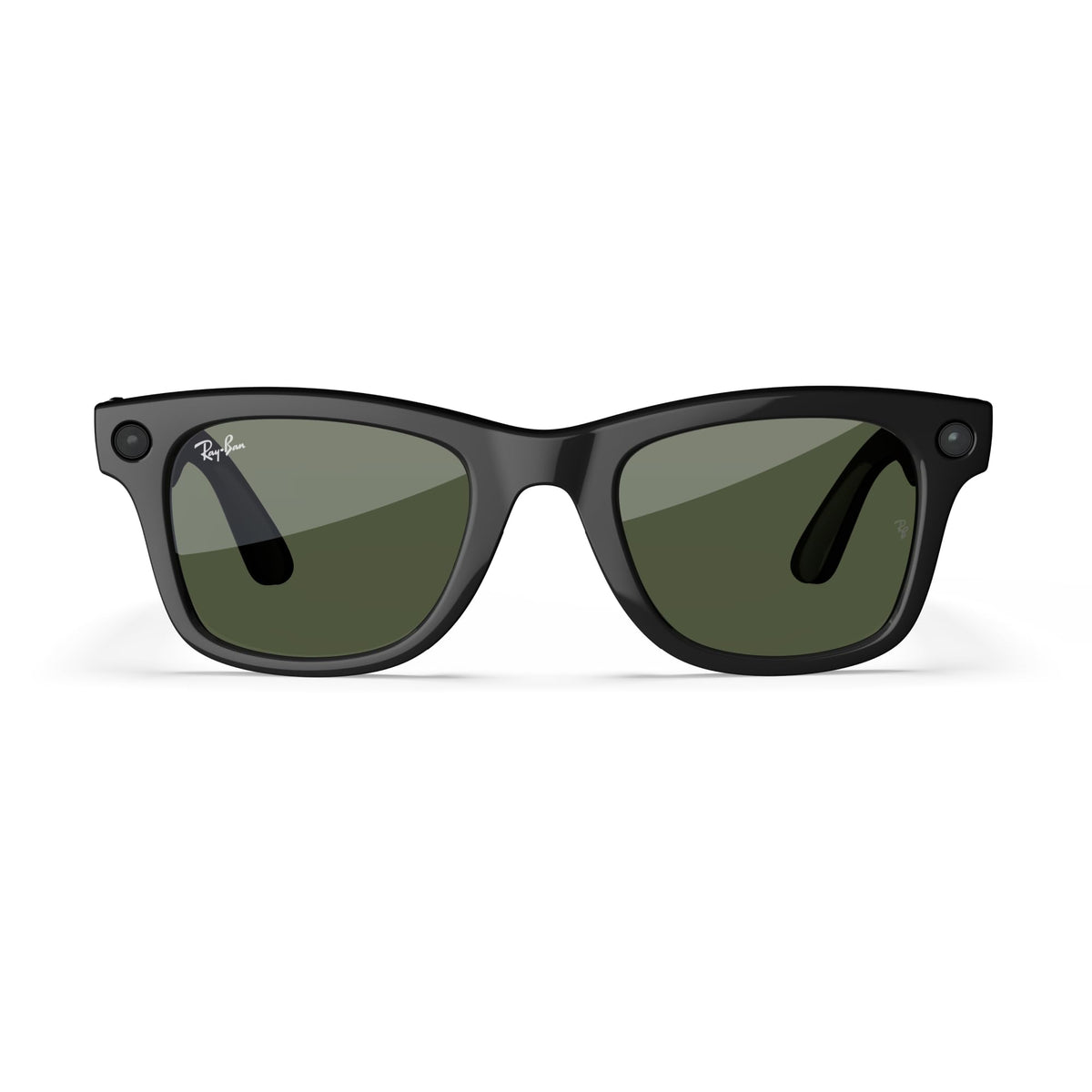 Ray-Ban Meta Wayfarer Smart Glasses - 12MP Camera, AI Assistant & Real-Time Translation | Shiny Black Green Lens