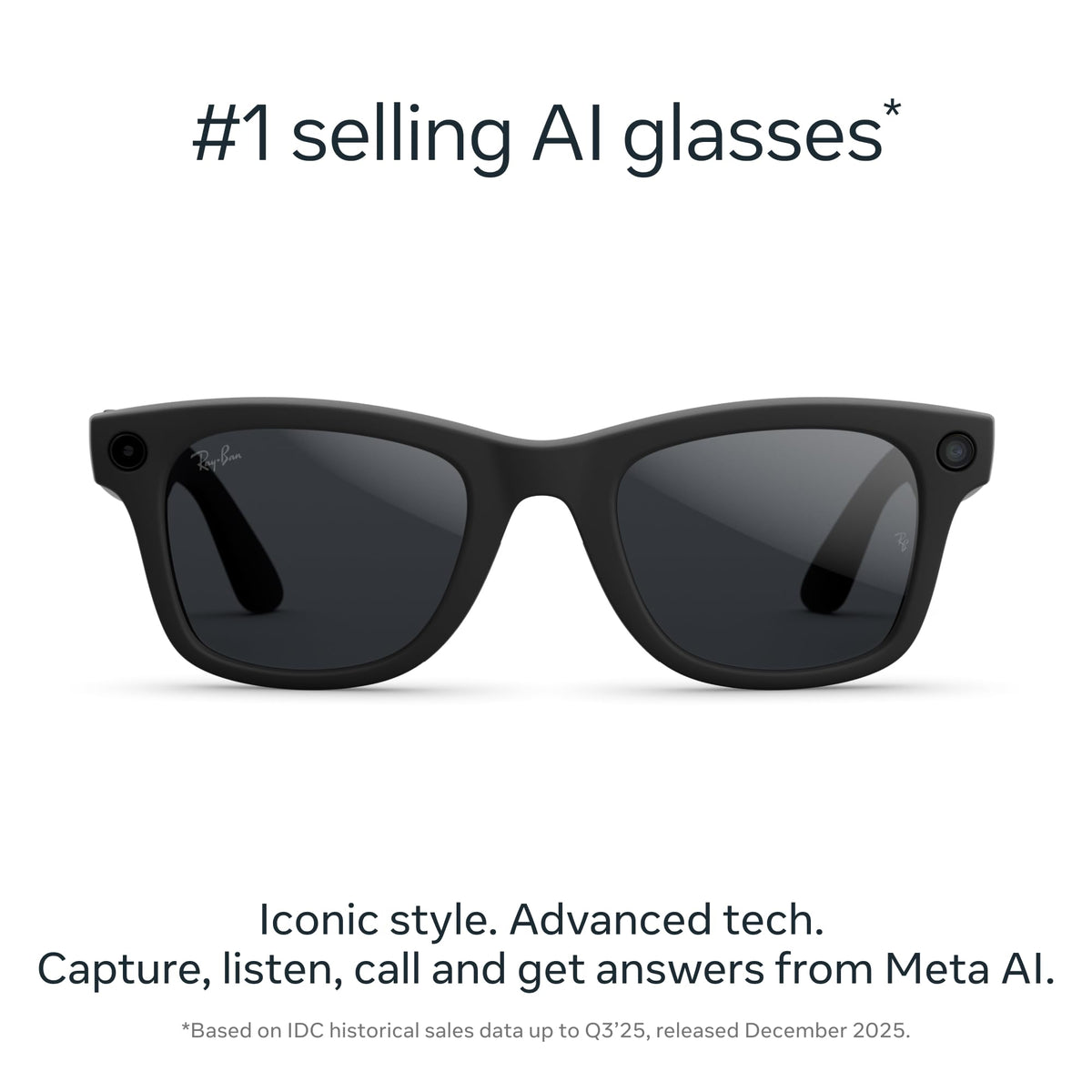 Ray-Ban Meta Gen 2 Wayfarer AI Smart Glasses Transitions Lenses 3K Video Real-Time Translation