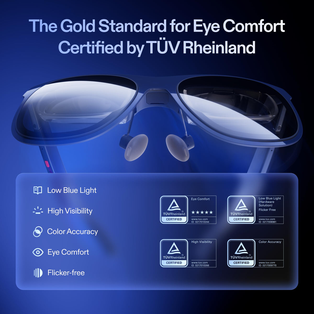 XREAL 1S AR/XR Smart Glasses – 500" Virtual Screen, 120Hz Display, 3DoF Spatial Viewing & Real 3D